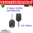 Ersatz Fernbedienung geeignet fr Ford - 4 Tasten -...